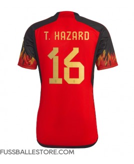 Günstige Belgien Thorgan Hazard #16 Heimtrikot WM 2022 Kurzarm